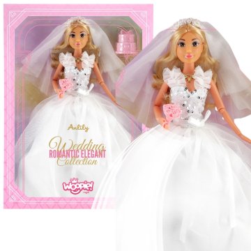 Lalka Lily 30 cm Panna Młoda Suknia Ślubna Akcesoria