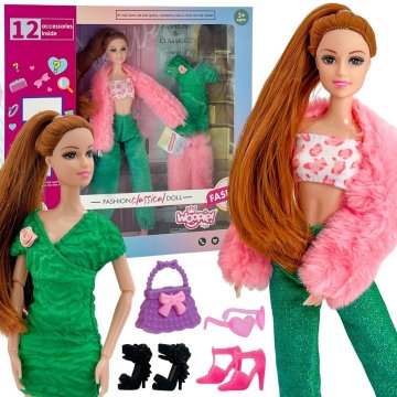 Lalka Emi 30 cm - 12 Ukrytych Niespodzianek + Ubranka i Dodatki