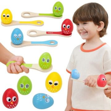 Viga Toys VIGA Bieg z Jajkiem na Łyżce dla Dzieci Gra Zręcznościowa Zespołowa