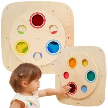 Viga Toys VIGA Drewniana Tablica Manipulacyjna Sensoryczna Mieszanie Kolorów