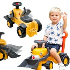 Falk Jeździk Traktor Koparka Komatsu z Łyżką i Klaksonem 1-3 Lat