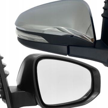 LUSTERKO PRAWE TOYOTA HILUX ELEKTRYCZNIE STEROWANE CHROM 5-PIN 2016-2024