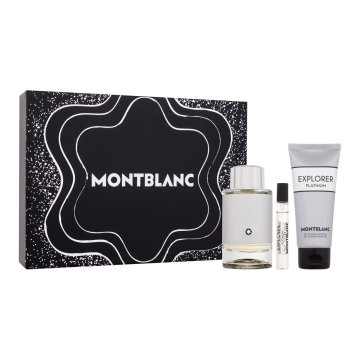 Mont Blanc Explorer Platinum darilni set parfumska voda 100 ml + gel za prhanje 100 ml + parfumska voda 7,5 ml za moške