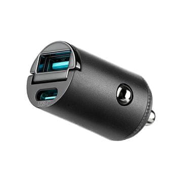 Joyroom Joyroom JR-CCN18 65W avtomobilski polnilnik USB-A USB-C - črn