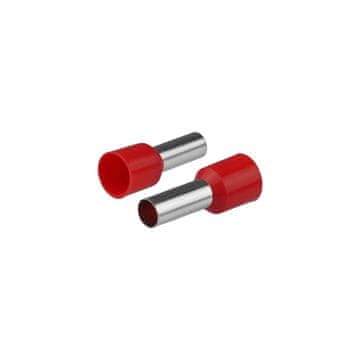 slomart PLASTROL izolirana tulčasta cev za žice 10 mm², dolžina tulejke 21,5 mm, rdeča, 20 kosov