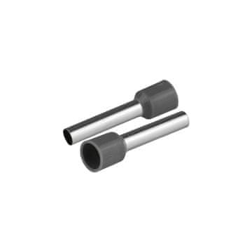 slomart PLASTROL izolirana tulčasta cev za žice 6 mm², dolžina tulejke 26 mm, siva, 20 kosov