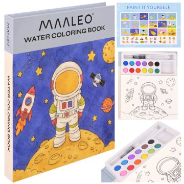 slomart Vodna pobarvanka Maaelo - Astronaut, 24 strani, 12 barv