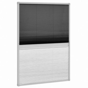 Vidaxl Plise komarnik za okna aluminij 80x120 cm s senčilom