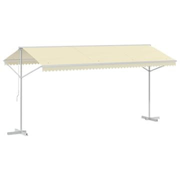 Vidaxl Prostostoječa tenda 500x300 cm krem