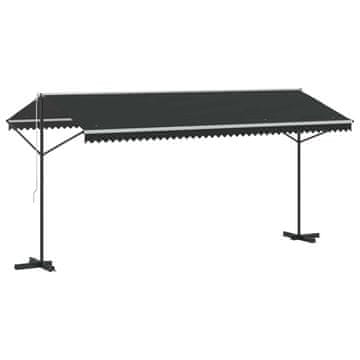 Vidaxl Prostostoječa tenda 500x300 cm antracitna