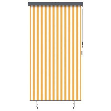 Vidaxl Zunanje rolo senčilo 140x250 cm belo in oranžno