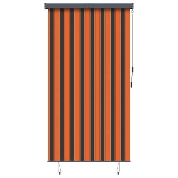 Vidaxl Zunanje rolo senčilo 140x250 cm oranžno in rjavo
