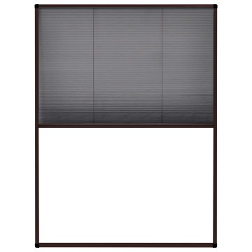 Vidaxl Plise komarnik za okna aluminij rjav 60x80 cm