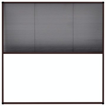 Vidaxl Plise komarnik za okna aluminij rjav 120x120 cm