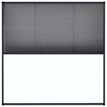 Vidaxl Plise komarnik za okna aluminij antraciten 120x120 cm