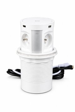 IN Pnevmatična izvlečna vtičnica IN 553005 s Qi polnjenjem in HDMI