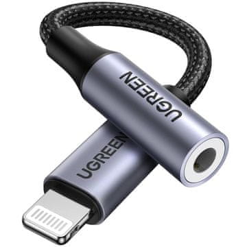 Ugreen UGREEN Lightning na AUX 3,5 mm adapter, 10 cm - črn