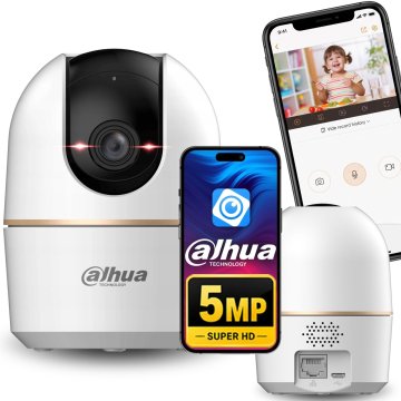 sarcia.eu Vrtljiva notranja avdio varuška kamera HERO WiFi 5Mpx Dahua