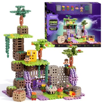 sarcia.eu Marioinex Mini Waffle Zombie - Rudnik Ametista, KOMPLET konstrukcijskih kock, MEHKE kocke za otroke, VARNE 303 elementov
