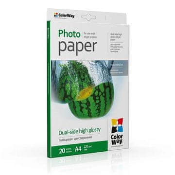 ColorWay Foto papir Visoko sijajen, Dvostranski, 220g/m2, 20kos, A4 (PGD220020A4)