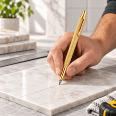 HOME & MARKER® Rezalni svinčnik za steklo, ploščice in marmor, konica iz volframovega jekla, ergonomski oprijem, 15 cm | MARKVIA