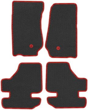 Jeep Wrangler II 2D od letnikov 2007 do 2011. Namenske talne preproge - EVA SATJEVSKA ČRNE barve
