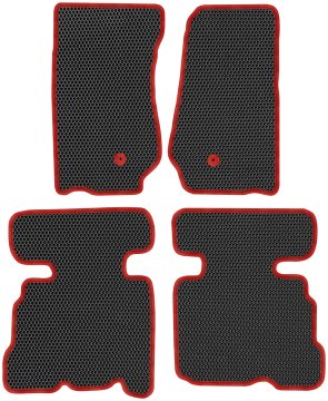 Jeep Wrangler II 4D od letnikov 2007 do 2011. Namenske talne preproge - EVA SATJEVSKA ČRNE barve