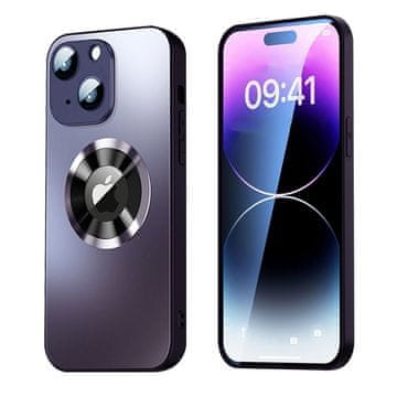 Sign Magnetni ovitek za iPhone 15 z zaščito leče in pogledom na logotip - črn