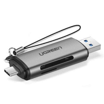 Ugreen Čitalec pomnilniških kartic UGREEN SD / micro SD z USB-C / USB-A