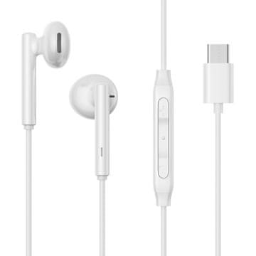 Sign Pol-ušesne žične slušalke USB-C Series - bele