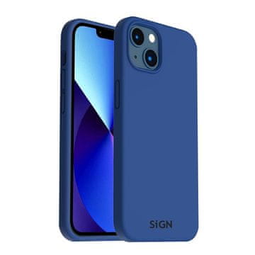 Sign Tekoči silikonski ovitek za iPhone 14 Plus - morsko modra