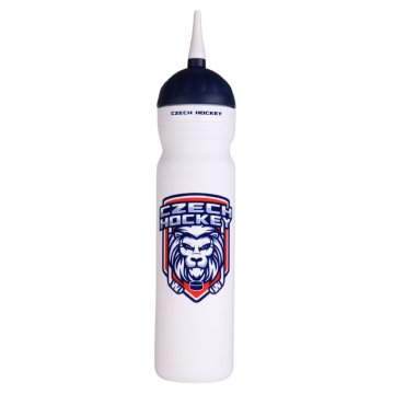 Češka Lion športna steklenica z izlivom bela volumen 1000 ml