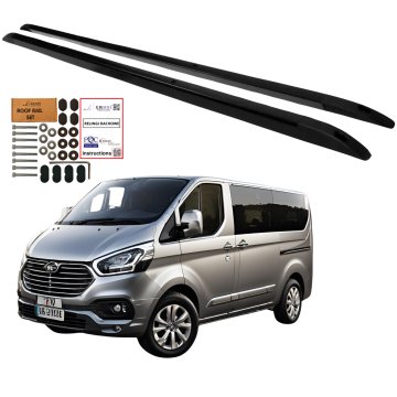 Integrirane strešne nosilce za Ford Transit Custom Long od leta 2012, črne barve