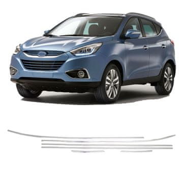 Stranske okenske letve iz nerjavečega jekla, kromirane, za Hyundai ix35 SUV 2010-2015