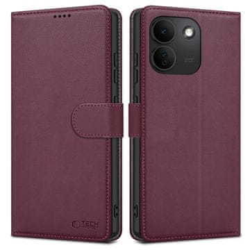 Tech-protect Wallet knjižni ovitek za Xiaomi Redmi Note 17 Pro Max 5G, mulberry