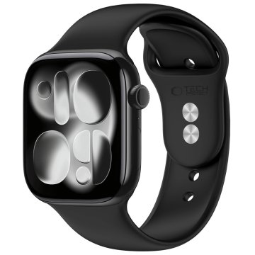 Tech-protect Silicone pašček za Apple Watch (44 / 45 / 46 / 49mm), black