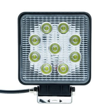 LED delovna svetilka 27W kvadratna 12/24V 6000K hladno bela R10 R23