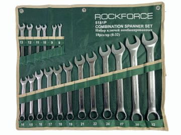 ROCKFORCE 18-delni komplet kombiniranih ključev 8-32 mm CrV