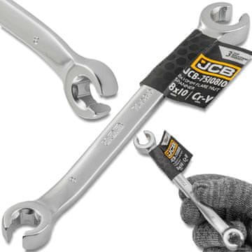 JCB RAZDELNI OBROČNI KLJUČ 8x10 mm 2-STRANSKI Cr-V 6-KOTNI