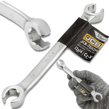 JCB RAZDELNI OBROČNI KLJUČ 12x14 mm 2-STRANSKI Cr-V 6-KOTNI