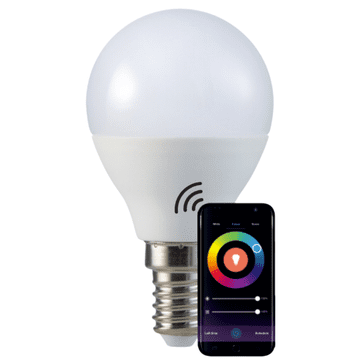 LED wifi žarnica Tuya G45 E14 470lm 5.5W 2700~6500K~RGB SMART 313799 Polux