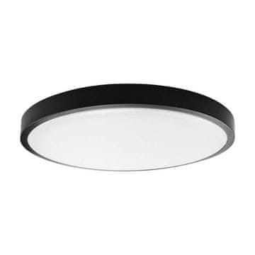 V-TAC 18W LED stropna svetilka okrogla 25cm nadgradna IP44 črna VT-8618B 3000K 1830lm