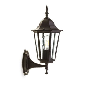 Retro zunanja stenska svetilka, črna, 1xE27 50W LO4101 IP54 Kobi