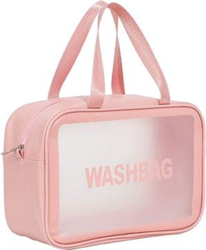 TOP CHOICE Prozorna kozmetična torbica z enim prekatom Washbag (99328) 1 kos - mešanica barv