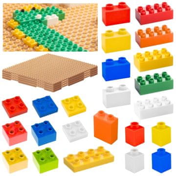 Masterkidz komplet gradbenih kock STEM, 135 kosov s 4-delnim panelnim prekrivanjem.