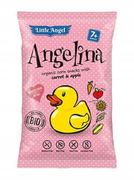 Little Angel Koruzni čips s korenjem in jabolkom ANGELINA 7m+