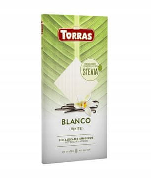 Torras bela čokolada brez sladkorja s stevio 100 g