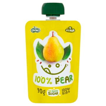 OVKO hruškov pire 90 g Hruškov pire po 6. mesecu starosti BIO 90 g