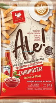 Hrustljav prigrizek Ale! Hrustljav kečap - sir - olive 50 g