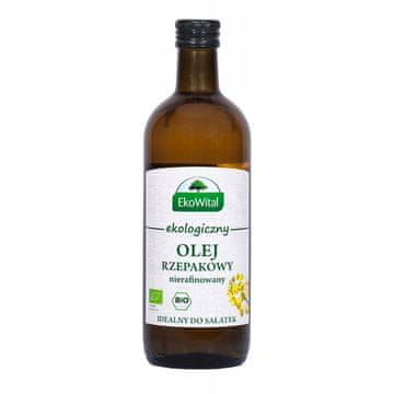 Hladno stiskano nerafinirano repično olje, ekološko, 1 l -